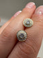 9ct Yellow Gold Halo Stud Earrings | 0.52ct Lab-Grown Diamonds