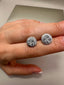 9ct White Gold Halo Stud Earrings | 1.01ct Lab-Grown Diamonds, Illusion Setting