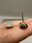 9ct Yellow Gold Illusion Stud Earrings | 1.02ct Lab-Grown Diamonds