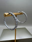 9ct White Gold Hoop Earrings | 5.89ct Lab-Grown Diamonds