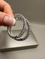 9ct White Gold Hoop Earrings | 5.89ct Lab-Grown Diamonds