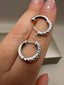 9ct White Gold Hoop Earrings | 0.74ct Lab-Grown Diamonds