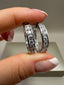 9ct White Gold Channel-Set Hoop Earrings | 2.98ct Lab-Grown Diamonds