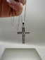 9ct White Gold Diamond Cross Pendant with Chain | 0.49ct Lab-Grown Diamonds