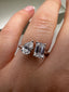 18ct White Gold Toi et Moi Ring – 1.45ct Lab-Grown Emerald Cut & Pear Diamonds | Elegant Fancy Design