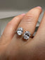 18ct White Gold Toi et Moi Ring – 1.17ct Lab-Grown Oval Diamonds | Elegant Fancy Design