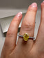 Platinum Lab-Grown Oval Yellow Diamond Solitaire Ring – 1.13ct | Elegant Ethical Jewellery