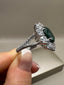 18ct White Gold Luxury Lab-Grown Emerald & Diamond Cluster Jewellery | 7.58ct Green Emerald & Diamonds
