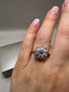 9ct Yellow Gold Lab-Grown Diamond Filigree Daisy Cluster Ring | 0.98ct Total Carat Weight