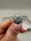 9ct White Gold Lab-Grown Diamonds Daisy Cluster Ring – 0.45ct | Delicate Filigree Design