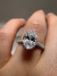 9ct White Gold Lab-Grown Oval Engagement Ring – 3.25ct D-VS Diamonds | Elegant Bridal Jewellery