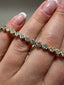 9ct Yellow Gold Lab-Grown Diamond Rub Over Tennis Bracelet – 4.01ct Round Cut | Luxury Jewellery
