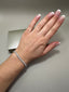 9ct White Gold Lab-Grown Diamond Rub Over Tennis Bracelet – 4.01ct Round Cut | Luxury Jewellery