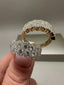 9ct Yellow Gold Lab-Grown Diamond Eternity Dress Ring | 1.36ct Round Cut Diamonds, Elegant Four Row Band