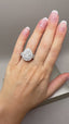 9ct White Gold Lab-Grown Diamond Halo Pear Ring | 3.67ct Round Cut Fine Jewellery