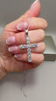 9ct White Gold Diamond Cross Pendant with Chain | 3.42ct Lab-Grown Diamonds