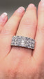 9ct White Gold Lab-Grown Diamond Eternity Dress Ring | 2.21ct 3-Row Round Cut, Fine Jewellery