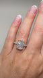 Platinum Cushion Cut Lab-Grown Diamond Ring | 3.45ct