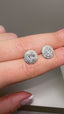 9ct White Gold Halo Stud Earrings | 1.01ct Lab-Grown Diamonds, Illusion Setting