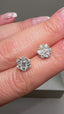 9ct Yellow Gold Daisy Cluster Stud Earrings | 0.97ct Lab-Grown Diamonds