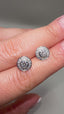 9ct White Gold Halo Stud Earrings | 0.52ct Lab-Grown Diamonds