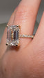 18ct Yellow Gold Emerald Cut Lab-Grown Diamond Ring | 4.40ct