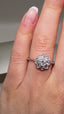 9ct White Gold Lab-Grown Diamonds Daisy Cluster Ring – 0.45ct | Delicate Filigree Design