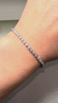 9ct White Gold Lab-Grown Diamond Tennis Bracelet | 2.03ct Round Cut Diamonds, Rub-Over Setting