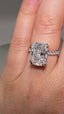 Platinum Cushion Cut Lab-Grown Diamond Ring | 3.40ct