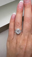 Platinum 1.90ct Lab-Grown Oval Cut Diamond Ring | 1.50ct Centre