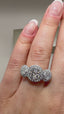 9ct White Gold Lab-Grown Diamond Illusion Trilogy Ring | 0.99ct Round Cut Diamonds, Fine Jewellery