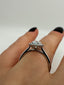 9Ct White Gold Cluster Oval Aquamarines And Diamonds Ring 0.91Ct Gg35